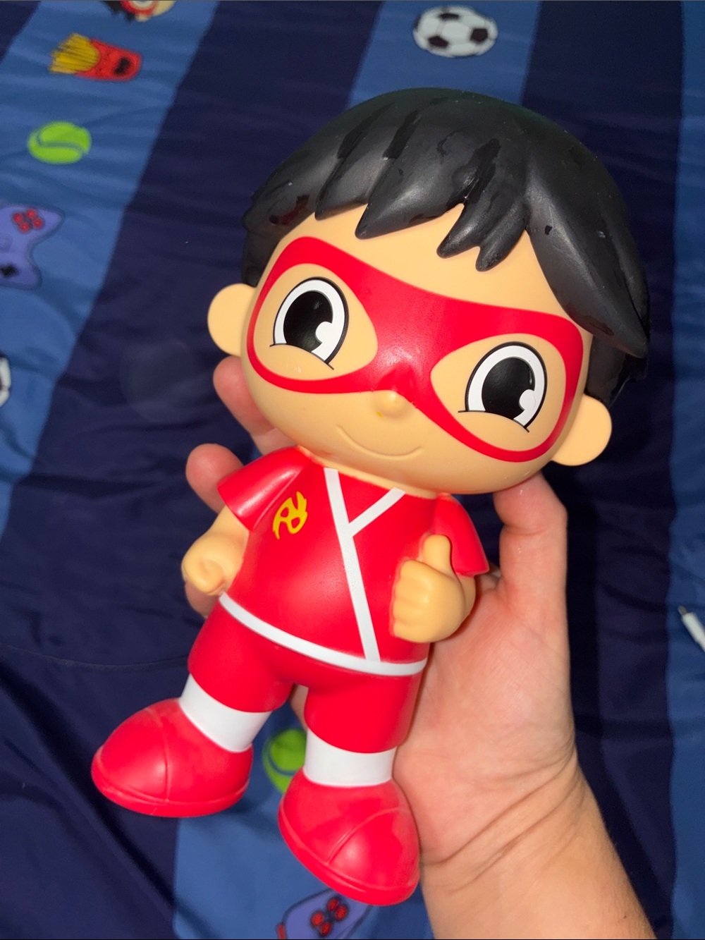 Ryanβs World Superhero Boy Figure Kids Piggy Bank - Red